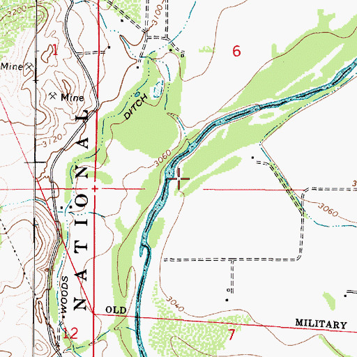 Topographic Map of Jordan Meadows, AZ
