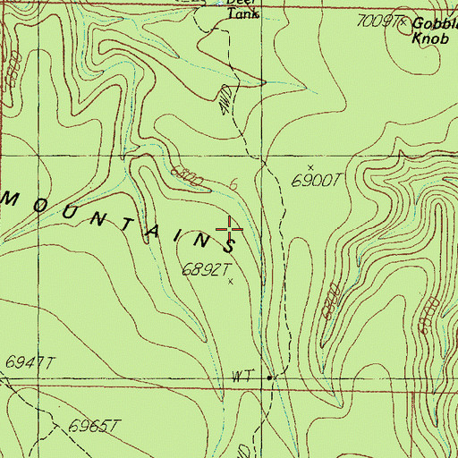 Topographic Map of Juniper Trick Tank, AZ