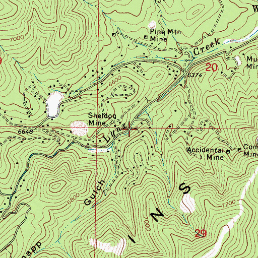 Topographic Map of King Benjamin Mine, AZ