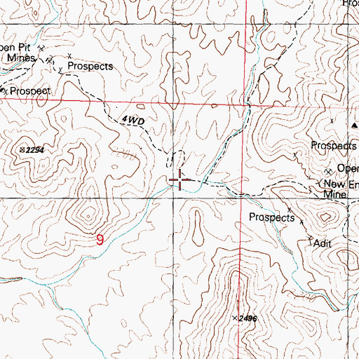 Topographic Map of Lancaster Creek, AZ