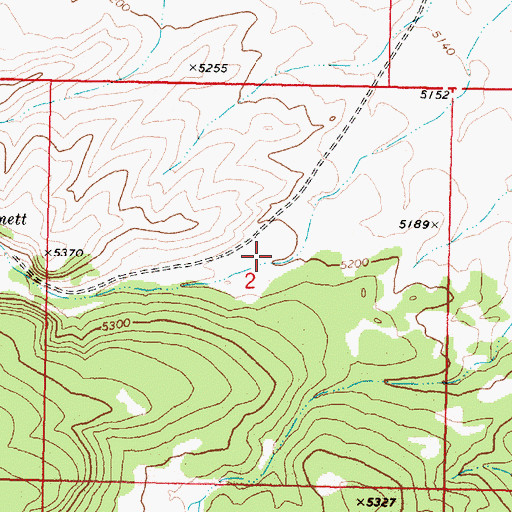 Topographic Map of Lion Canyon, AZ