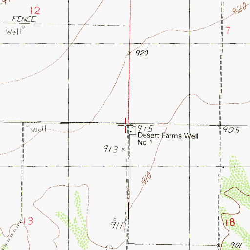 Topographic Map of Desert Farms Well One, AZ