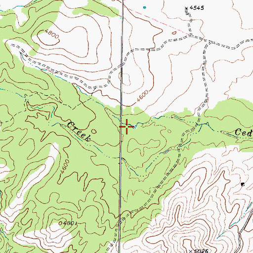 Topographic Map of Little Cedar Tank, AZ