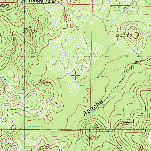 Topographic Map of Little Old Spring, AZ