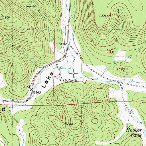 Topographic Map of Little Purcell Canyon, AZ