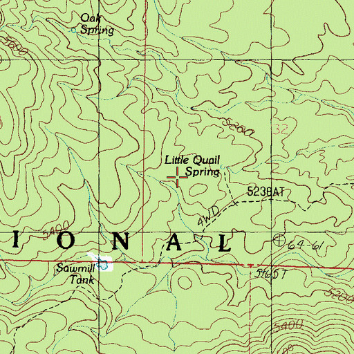 Topographic Map of Little Quail Spring, AZ
