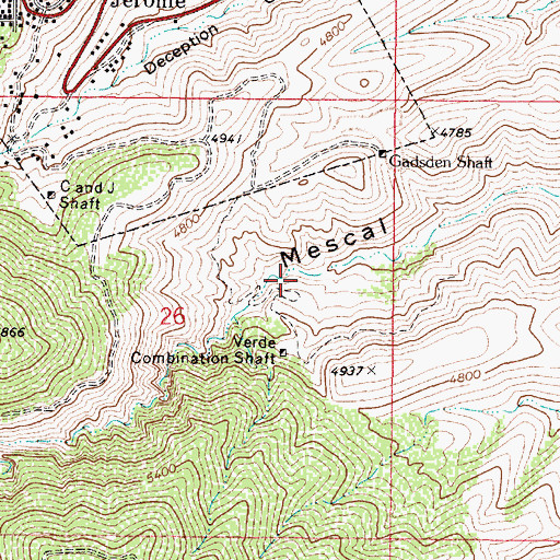 Topographic Map of Little Ranch Spring, AZ
