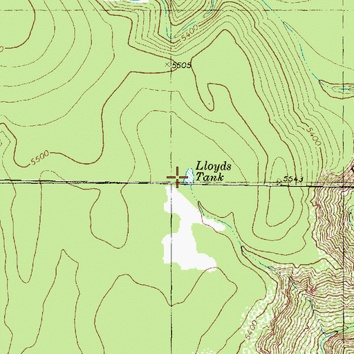 Topographic Map of Lloyds Tank, AZ