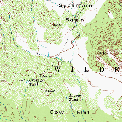 Topographic Map of Lost Arrow Head Tank, AZ