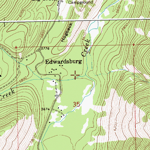 Topographic Map of Logan Creek, ID