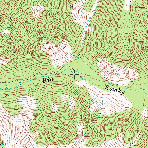 Topographic Map of Loggy Creek, ID