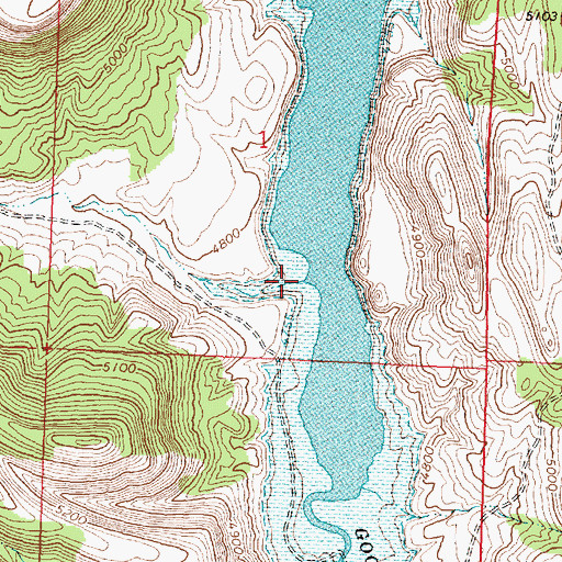Topographic Map of Lone Cedar Creek, ID