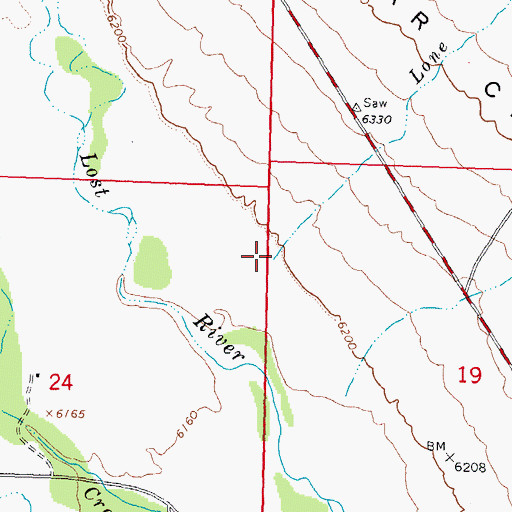 Topographic Map of Lone Cedar Creek, ID