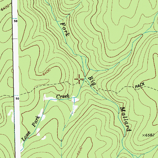 Topographic Map of Lone Park Creek, ID