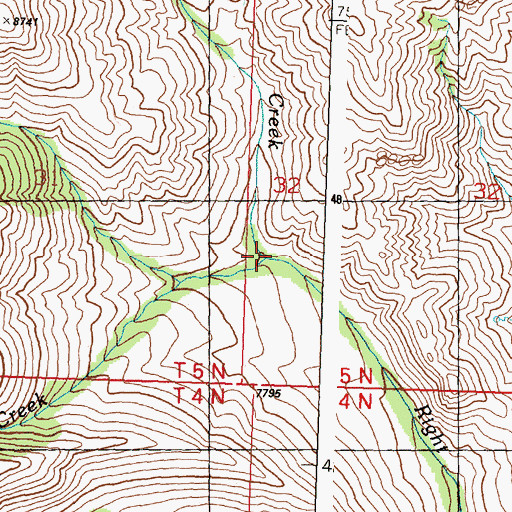 Topographic Map of Lone Pine Creek, ID