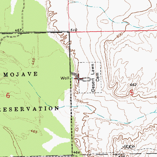 Topographic Map of Desert Lawn Cemetery, AZ