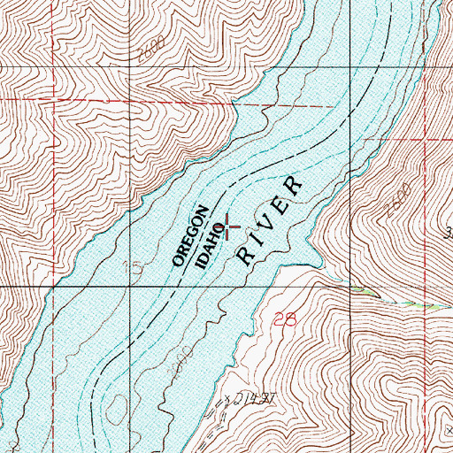 Topographic Map of Lone Pine Gulch, ID