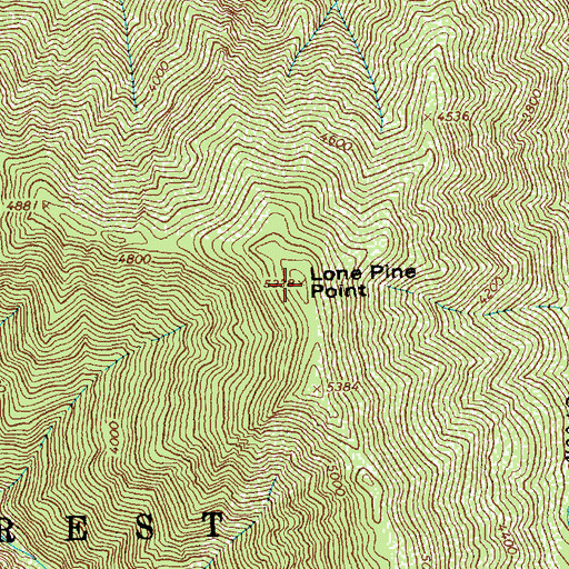 Topographic Map of Lone Pine Point, ID