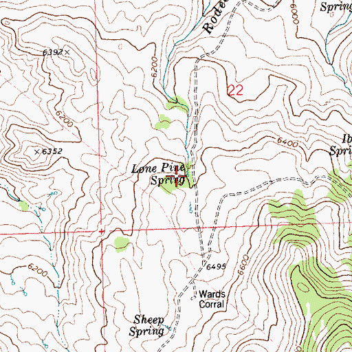 Topographic Map of Lone Pine Spring, ID