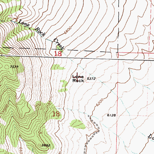 Topographic Map of Lone Rock, ID