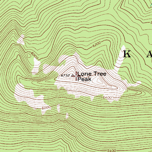 Topographic Map of Lone Tree Peak, ID