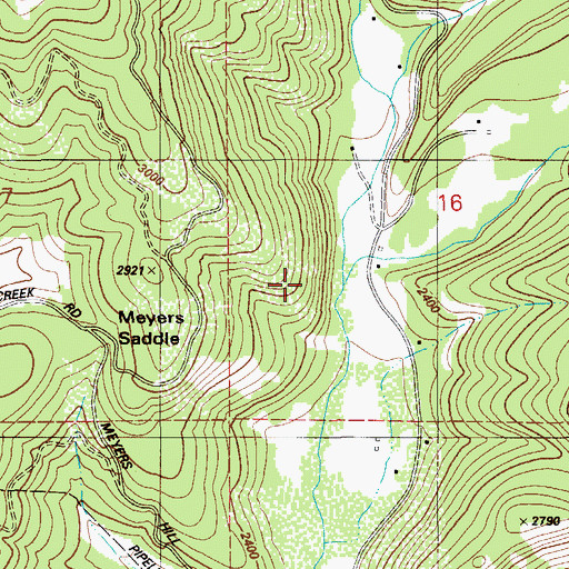 Topographic Map of Lonesome Creek, ID