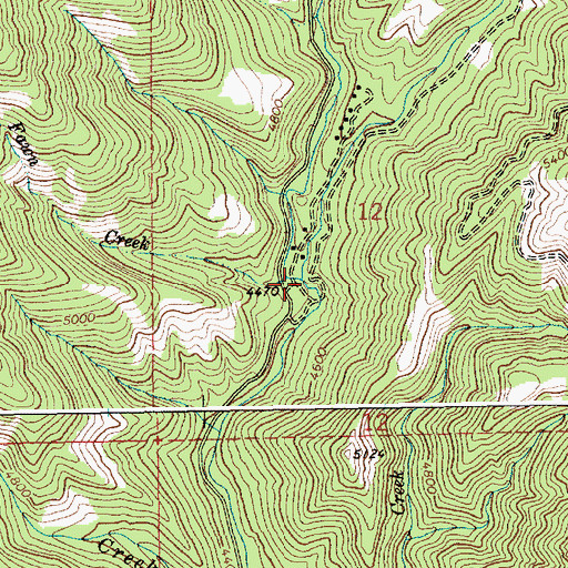 Topographic Map of Long Creek, ID