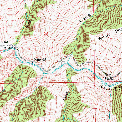 Topographic Map of Long Gulch, ID