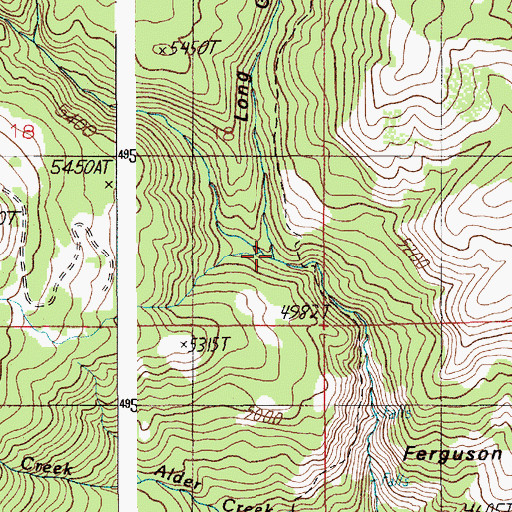 Topographic Map of Long Gulch, ID