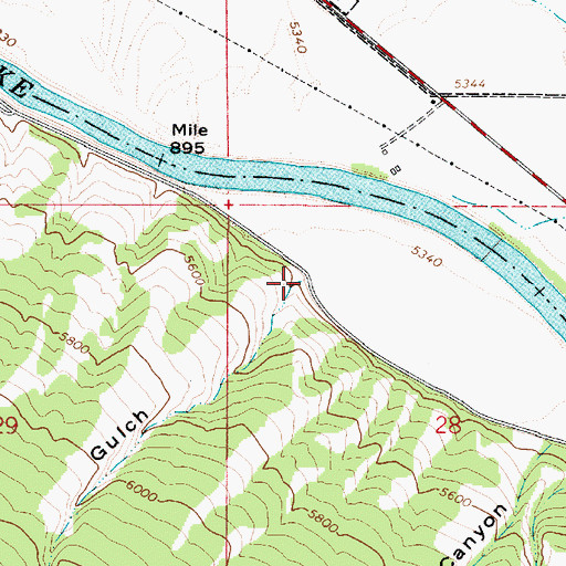 Topographic Map of Long Gulch, ID