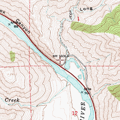 Topographic Map of Long Gulch, ID