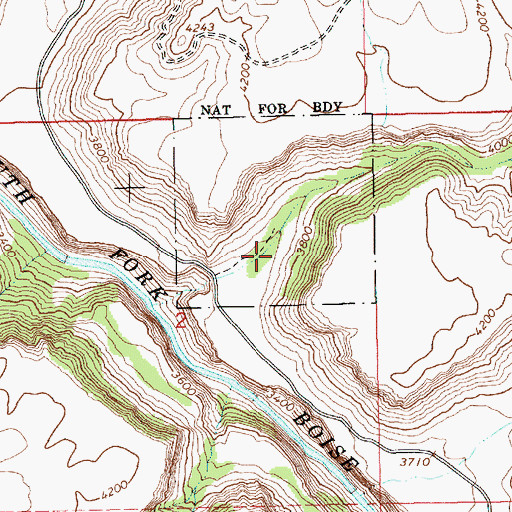 Topographic Map of Long Gulch, ID