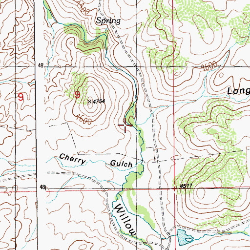 Topographic Map of Long Gulch, ID