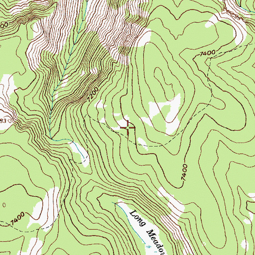 Topographic Map of Long Meadow, ID