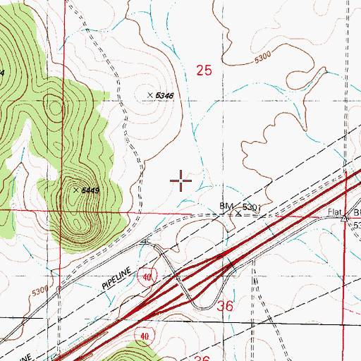 Topographic Map of Markham Wash, AZ
