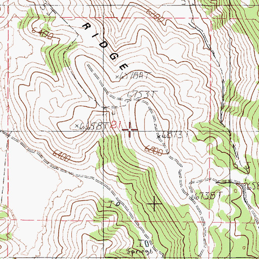 Topographic Map of Long Ridge, ID