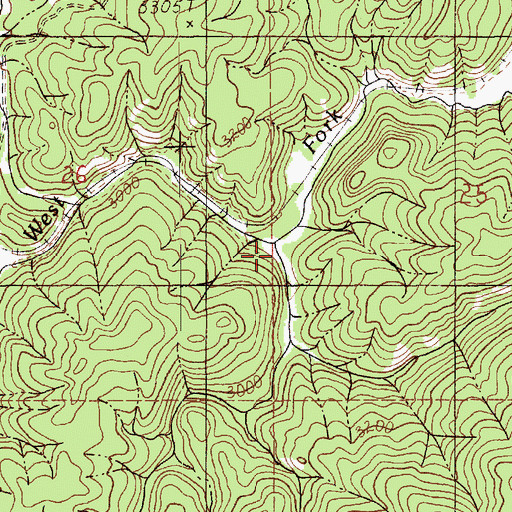 Topographic Map of Long Slim Creek, ID