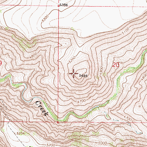 Topographic Map of Maverick Butte, AZ