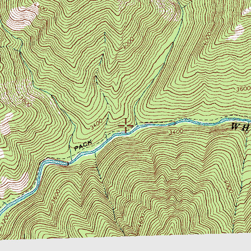 Topographic Map of Lookout Creek, ID