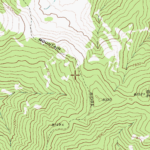Topographic Map of Lookout Mountain Ridge Trail, ID