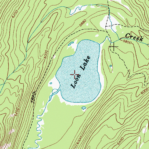 Topographic Map of Loon Lake, ID