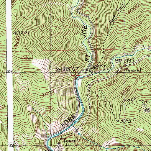 Topographic Map of Loop Creek, ID