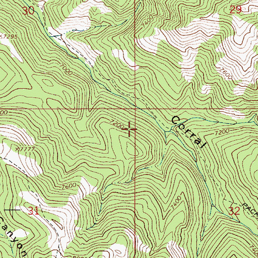 Topographic Map of Lorian Canyon, ID