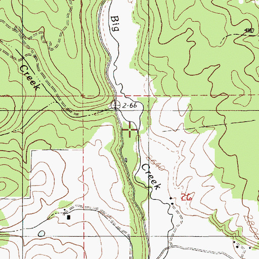 Topographic Map of Lost Creek, ID