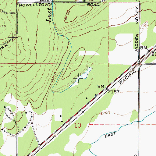 Topographic Map of Lost Creek, ID