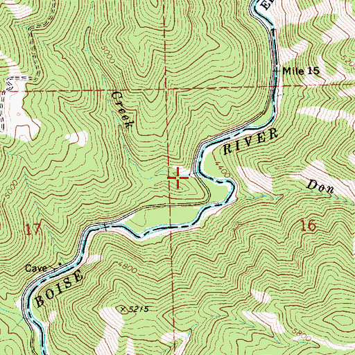 Topographic Map of Lost Creek, ID