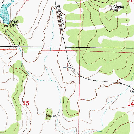 Topographic Map of Meath Railroad Station, AZ