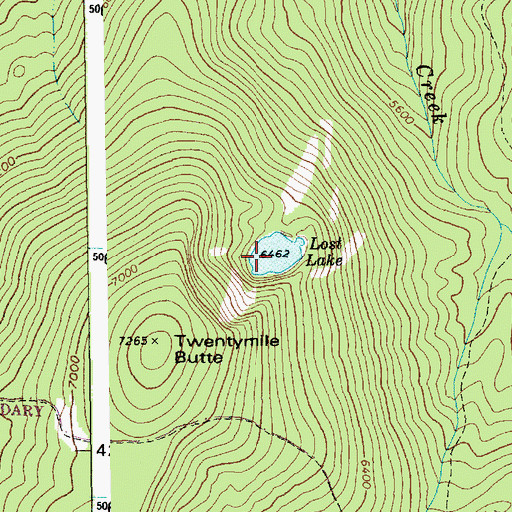 Topographic Map of Lost Lake, ID