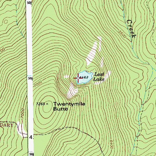 Topographic Map of Lost Lake, ID