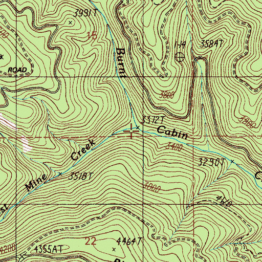 Topographic Map of Lost Mine Creek, ID
